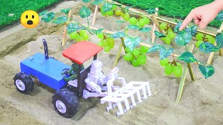 Diy mini tractor transport construction equipment and making grape #diytractor #scienceproject
