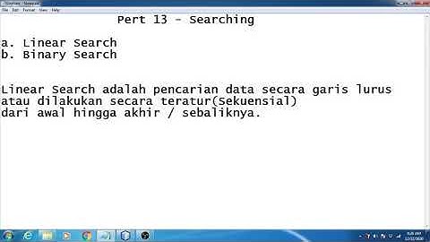 Pertemuan 13 - Searching (Linear Search dan Binary Search )