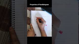 Properties of Parallelogram. #shorts #youtubeshorts #maths #basicmaths #mathematics