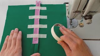 Use these tricks to sew a zipper.  To complete sewing projects