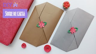 DIY 💗 - Como hacer un SOBRE para CARTA / How to make an envelope card / Craft idea 💌