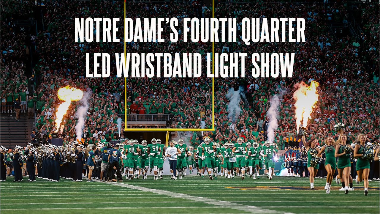 Notre Dame's 4th Quarter LED Wristband Light Show (Ohio State Game)