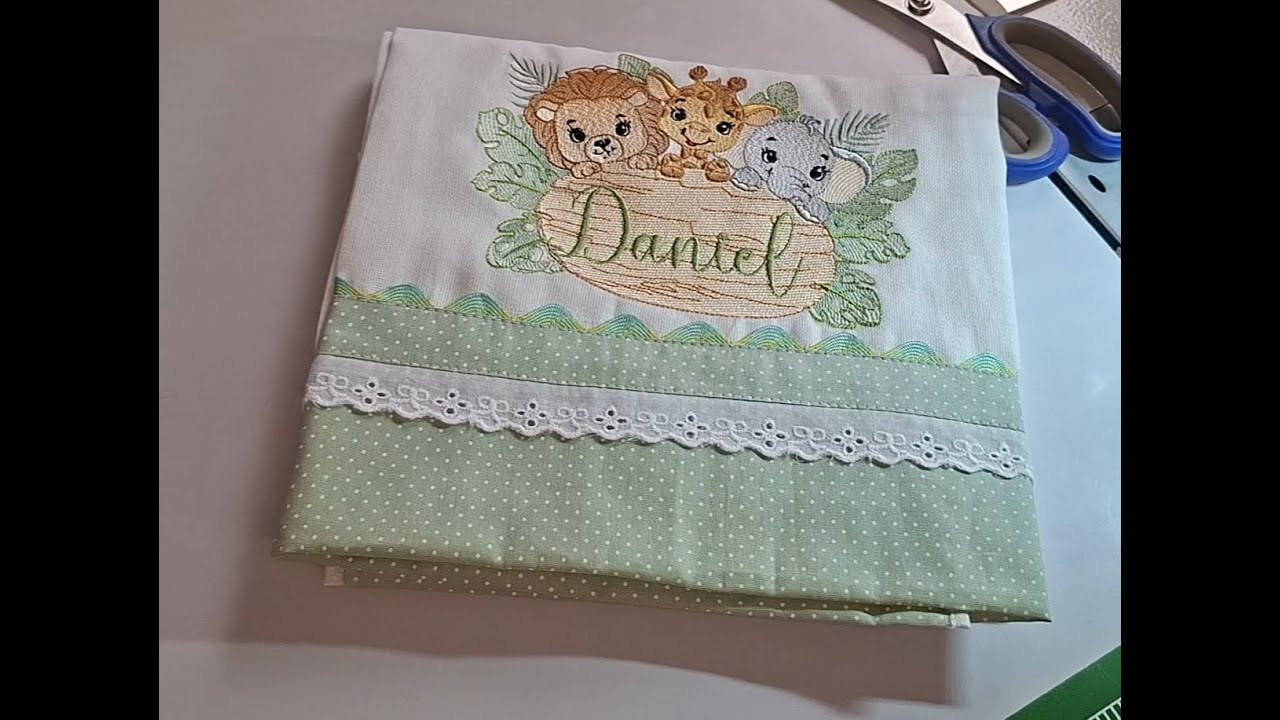 Como Fazer Toalha Fralda com Barrado Simples | Passo a Passo Fácil