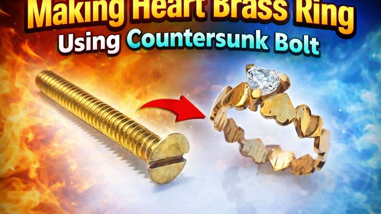 Brass ring making | Ring making with stone - how to Make ring - YouTube