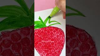Creative Art Idea with Bubble Wrap 🍓🤩 #shorts