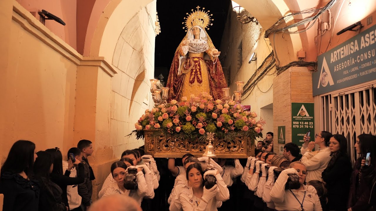 [4K] Lunes Santo - Nuestra Señora de la Amargura (Huércal-Overa) Paso Morado 2025