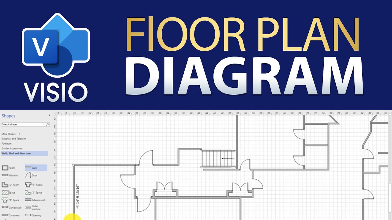 How To Draw  a Simple Floor  Plan  in Visio  YouTube