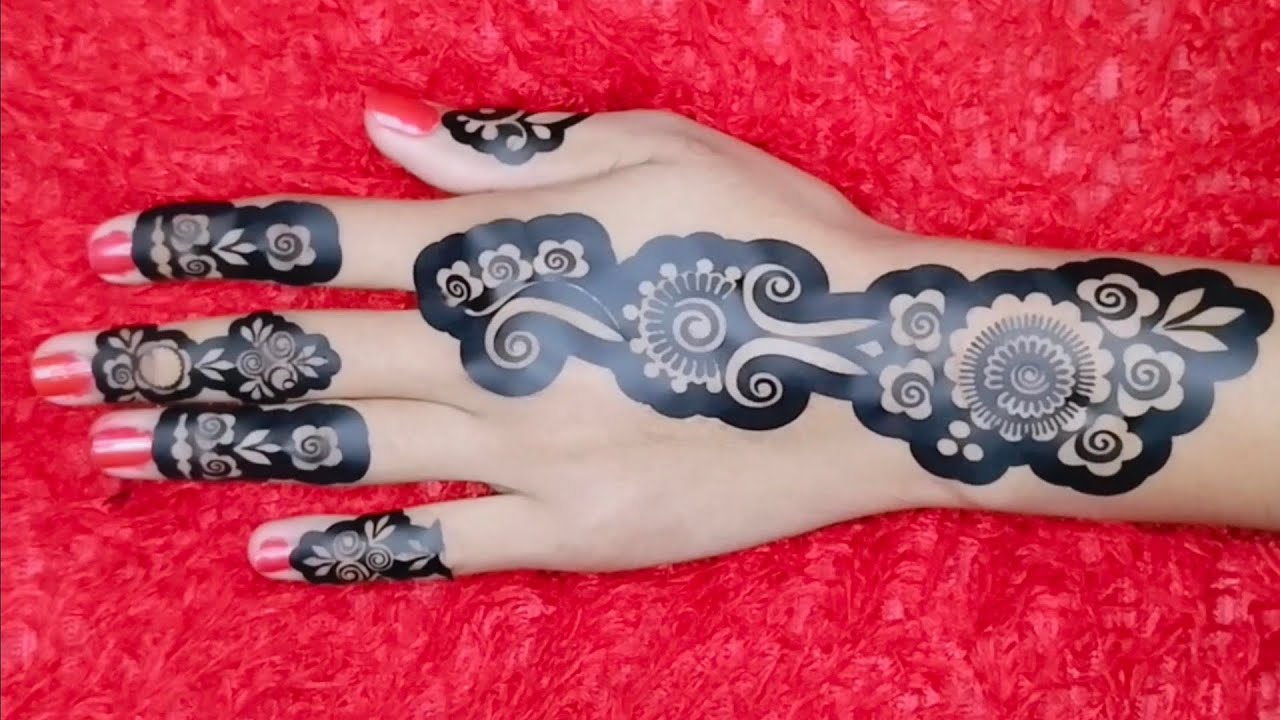 beautiful sticker mehndi design
