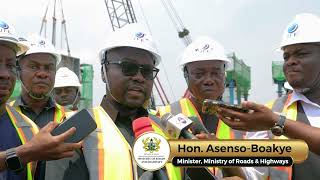 Roads Minister, Hon. Asenso-Boakye Inspects the Progress of work on Tema Motorway Roundabout Phase 2