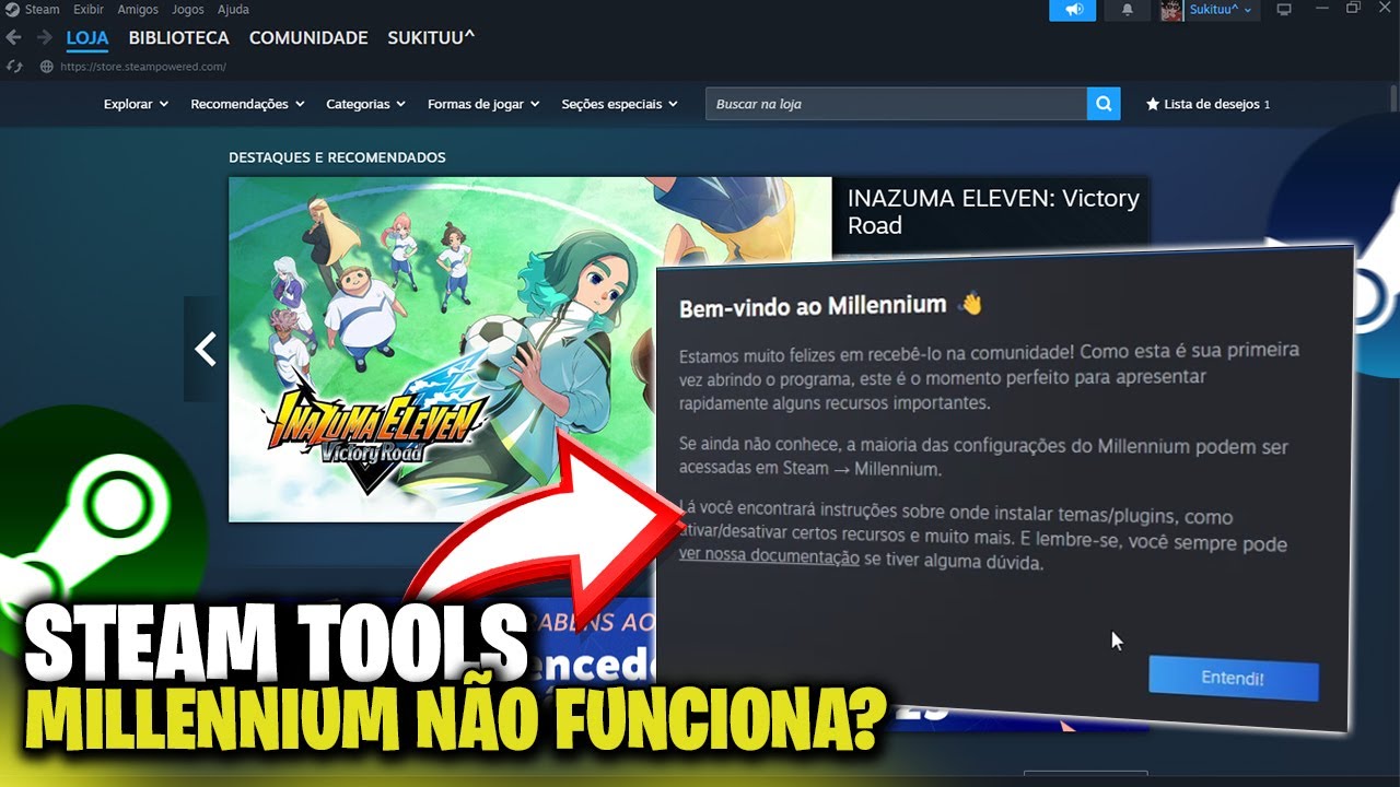STEAM TOOLS: MILLENNIUM NÃO FUNCIONA? - COMO RESOLVER! - LUA TOOLS/MILLENIUM - 2026!