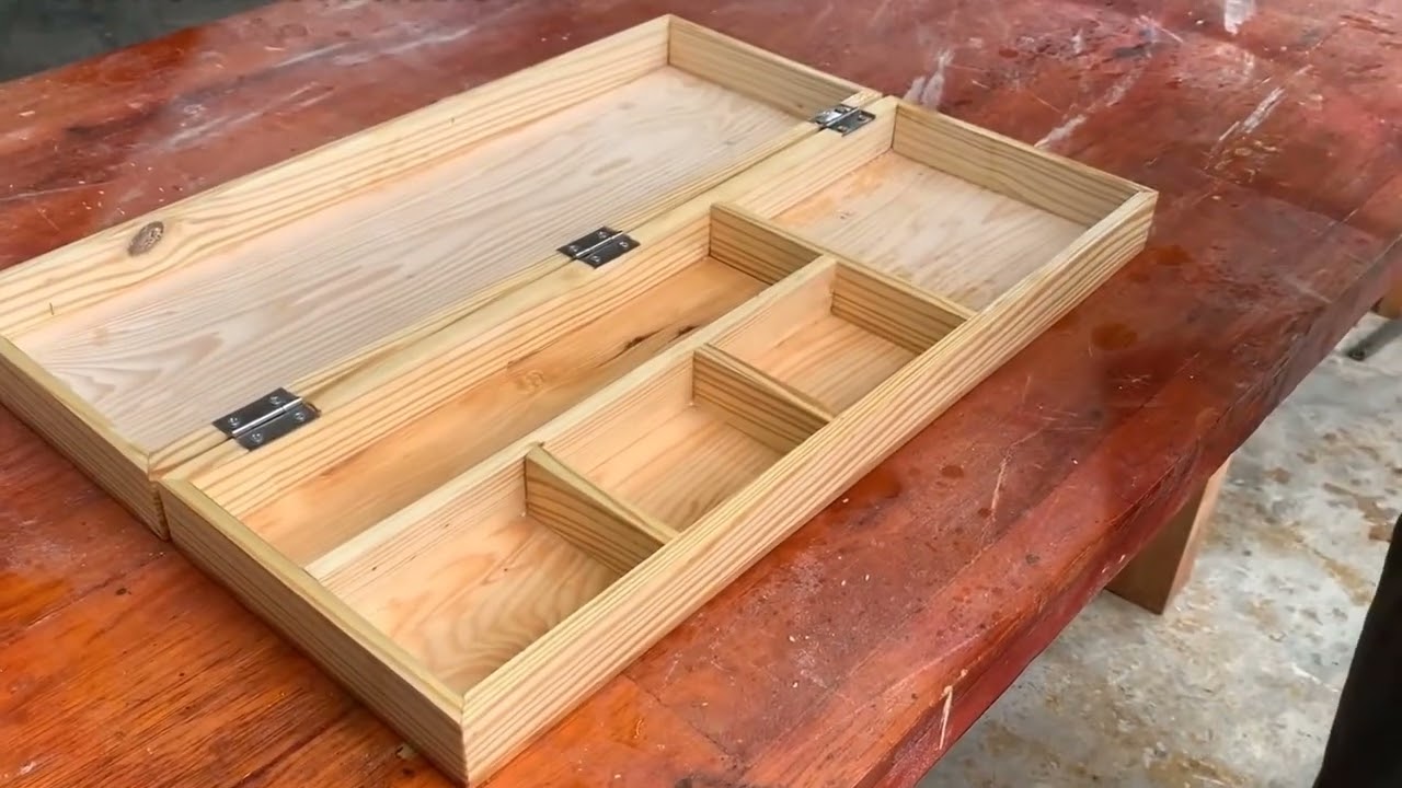 Easy woodworking   How To Make A Beautiful Wooden Fishing Float Storage Box   Woody Box