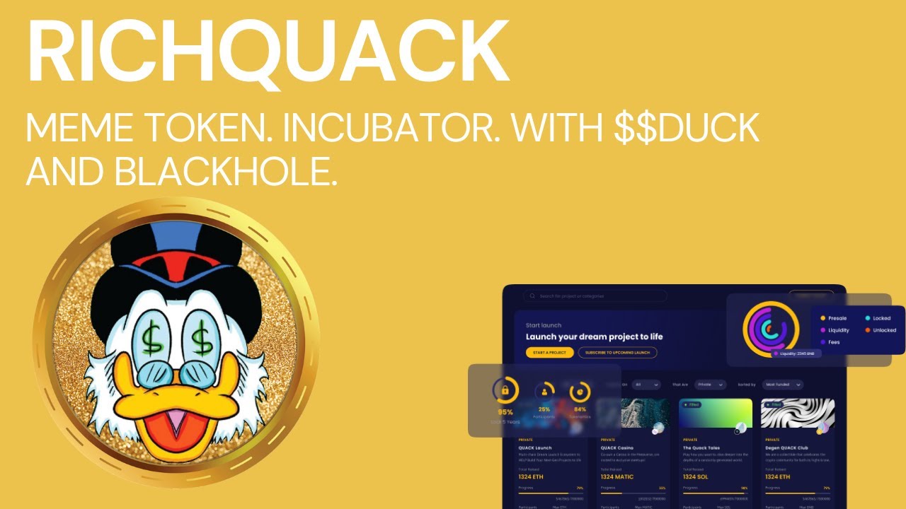RichQuack - Meme Coin. Same But With Incubator. And Duck Along With BlackHole. Scary Combination.