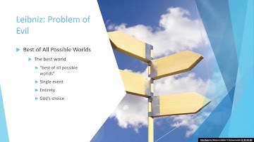 Intro SU 2020 Video 41: The Problem of Evil & Best of All Possible Worlds