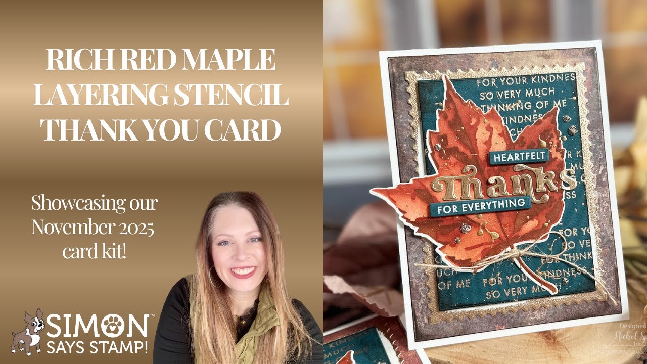 Заставьте его светиться: трафаретная открытка с рисунком насыщенного красного клёна