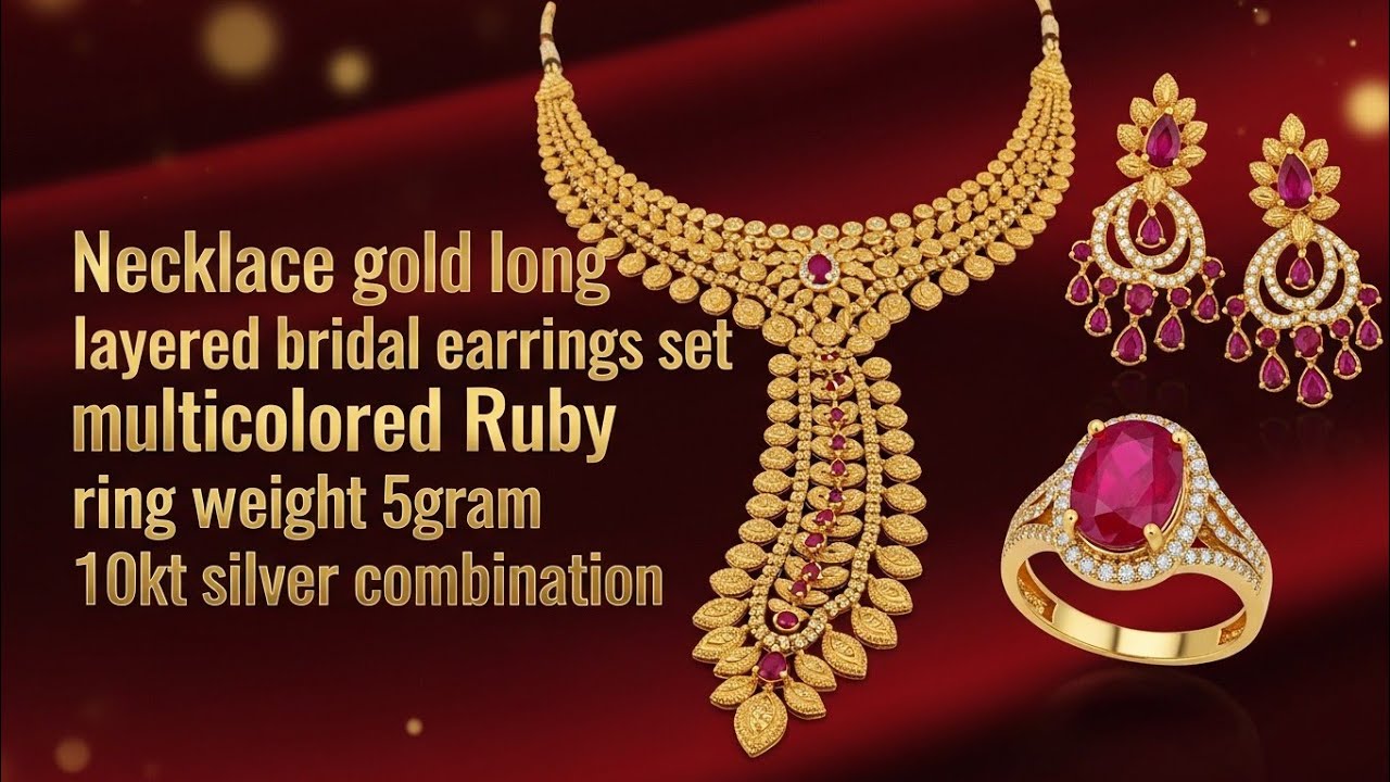 Latest  Gold Necklace Designs | Gold Lightweight Necklace Design With Price Bridal Sets 20–50g | 