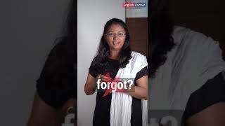 Dont Forget To Pronounce The Word forget In The Right Way  English Popcorns  shorts