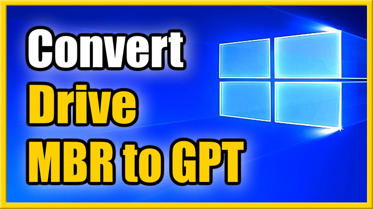 How to Convert MBR to GPT for Free on Windows 10 without Losing Data (Easy  Method) - YouTube