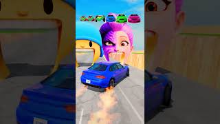 Small To Big Cars Crash vs Kpop Demon Hunters X Pokoyo #beamng #kpopdemonhunters