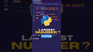 Python Program to Find Largest of Two Numbers 🐍 | Beginner Tutorial #shorts