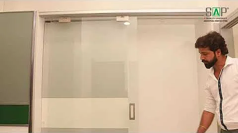 GLASS DOOR SLIDING FITTING AND WITH SOFT OPEN AND CLOSE