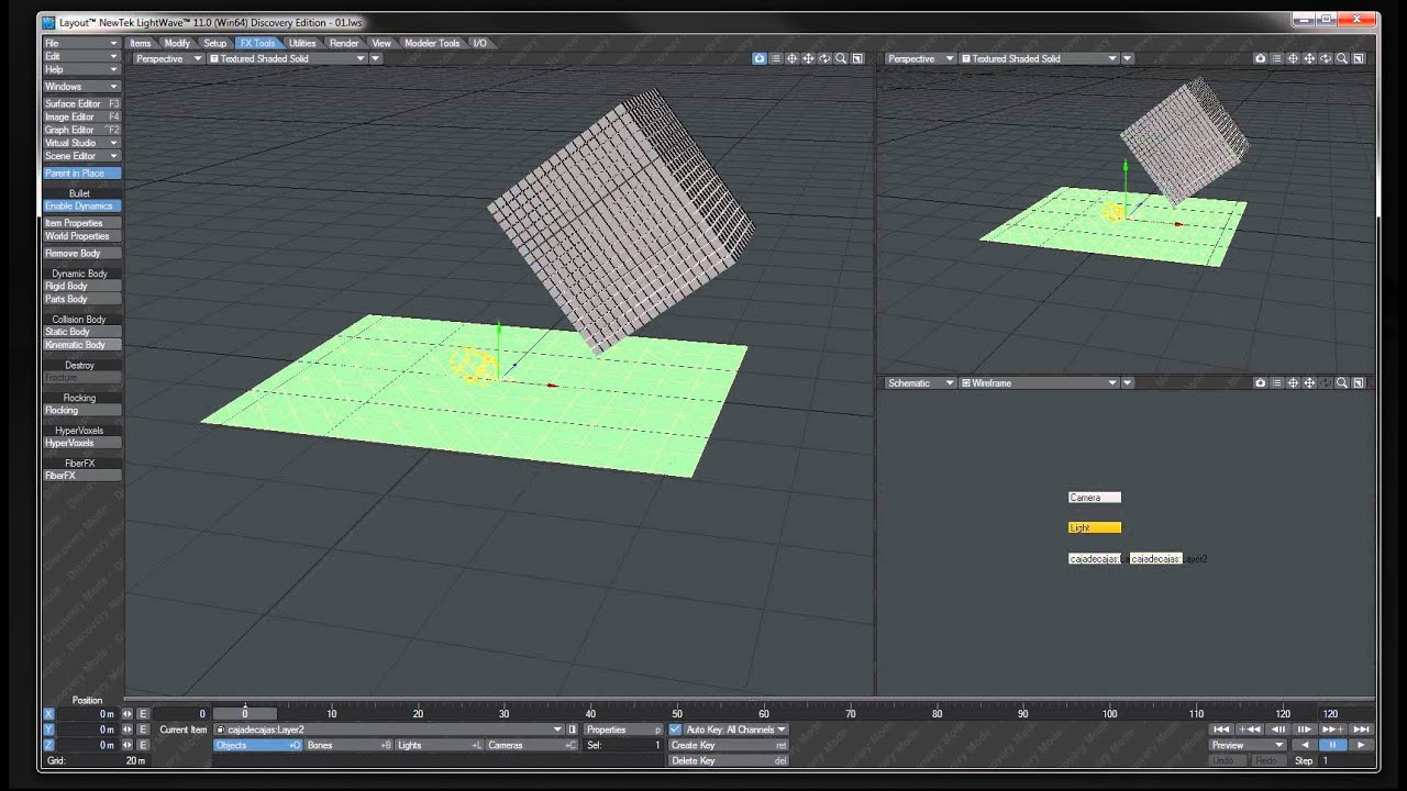 tutorial primer vistazo Dynamics bullet en lightwave 11 - YouTube