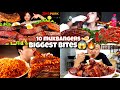 10 Mukbangers Taking The BIGGEST Bites Of JUICIEST Pork Belly ASMR Pork Mukbang Compilation 