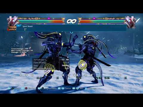 Yoshimitsu Spirit Sheild in No Sword Stance is a 25 Damage Knockdown! Version 5 Tekken 7 20230323131