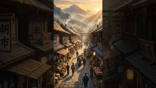 A Calm Morning in Old Japan 🌸 | Ancient ASMR | #ancient #shorts
