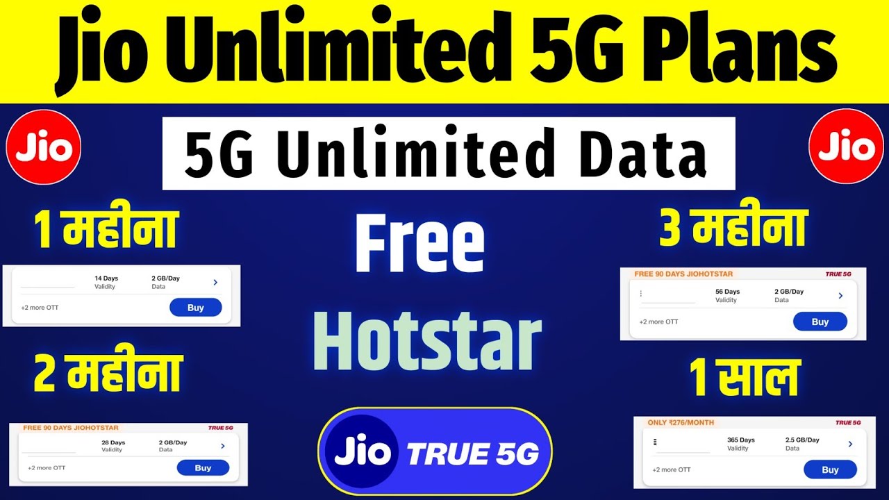 Jio Unlimited 5G Data Ke Liye Sabse Sasta 5G Recharge | Jio unlimited 5g recharge plans