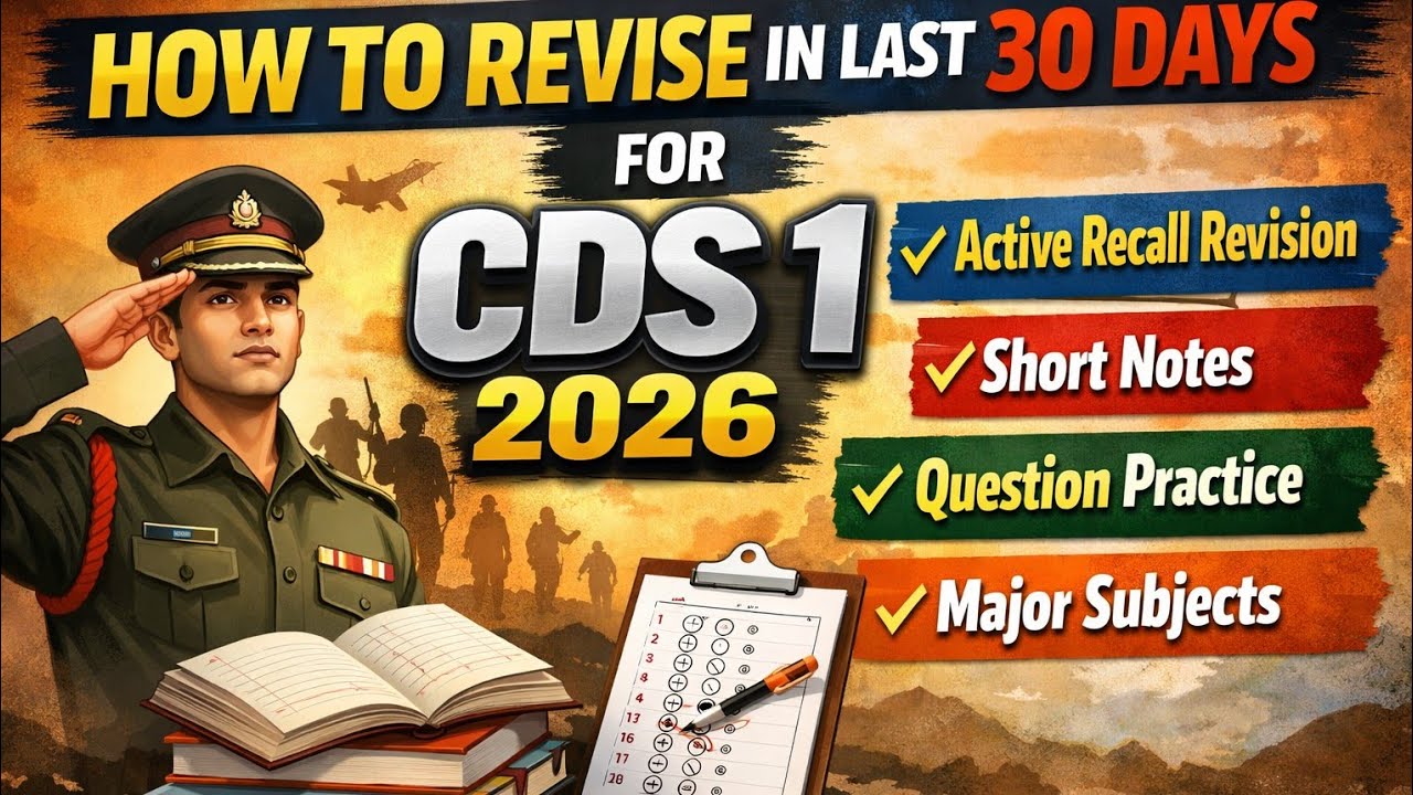 How to revise in last 30 days for CDS 1 2026| REVISION FOR CDS IN 30 ...