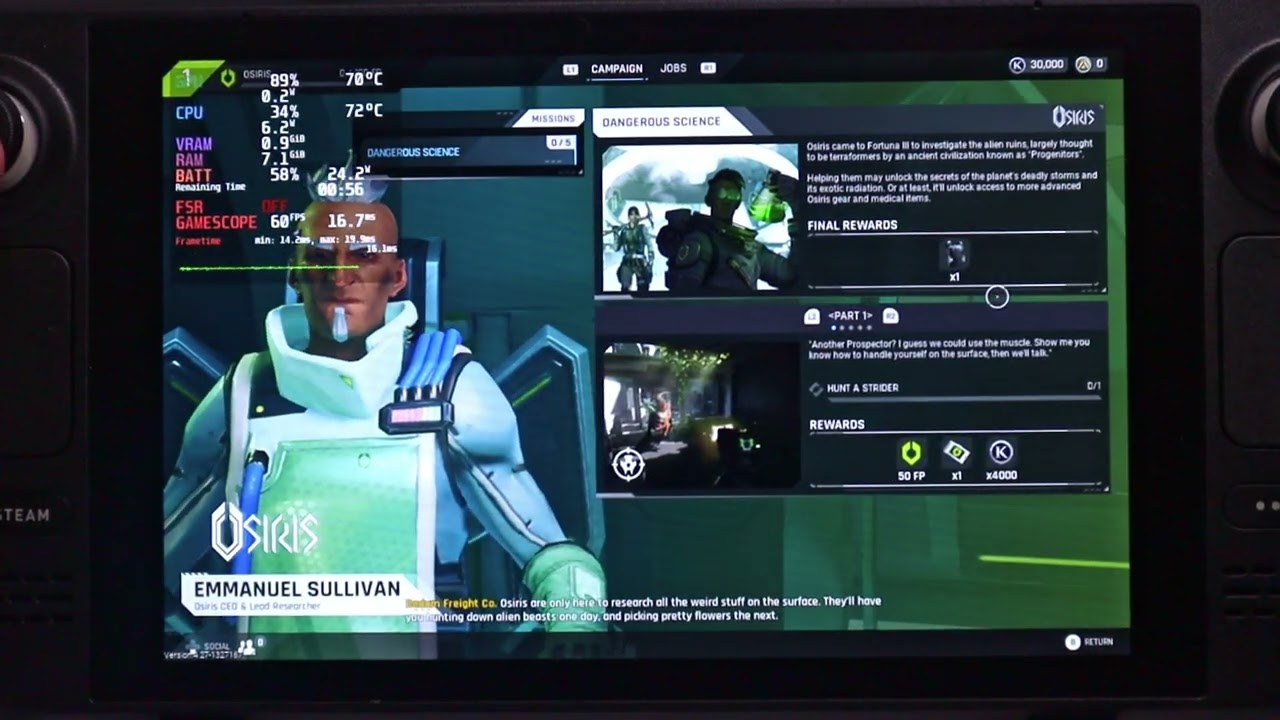 Quick Look The Cycle: Frontier Closed Beta (Low Settings) on Steam Deck