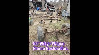 54' Willys Wagon Frame Restoration. #willysjeep #jeeplife #jeep