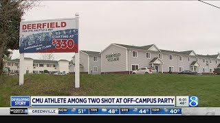 2 men, including CMU football player, shot at off-campus party