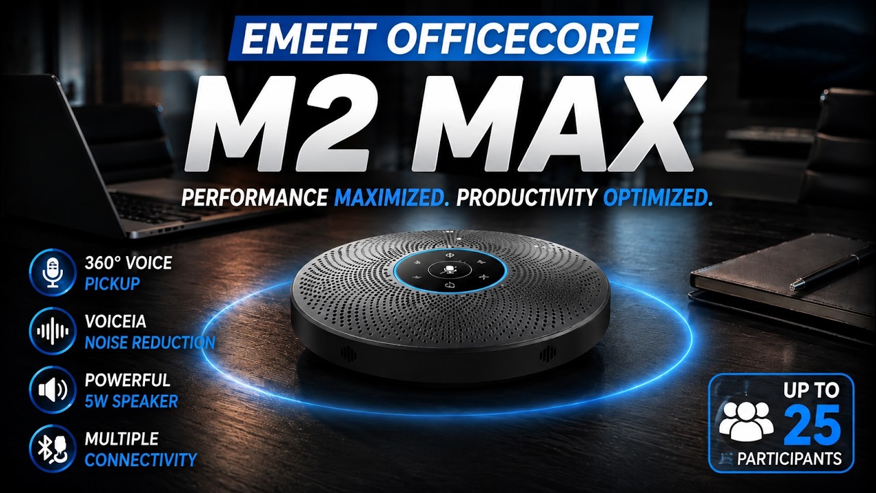 EMEET OfficeCore M2 Max Speakerphone | Clearer Meetings With
