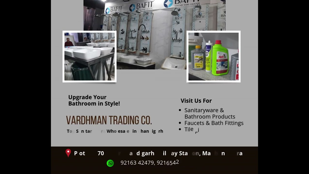 From elegant sanitaryware to durable tile solutions, Vardhman Trading Co  brings you everything you