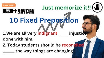 10 Fixed Preposition|| Beginner || IBA BPS 5 to 15 | SPSC| CCE