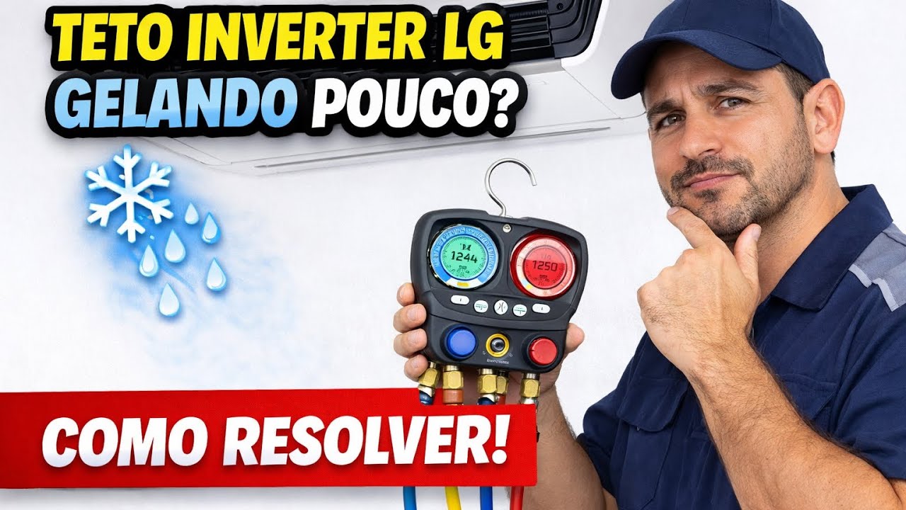  Ar-Condicionado Teto Inverter LG Gelando Pouco | Como Resolver o Problema