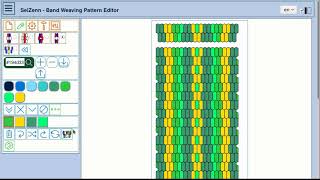 Seizenn - # 3 - Band weaving pattern editor - Management of color palettes.
