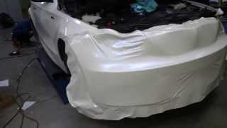 Bmw 135I Wrapped In Gloss Pearl White&Satin Blue Chrome By Impressive Wrap