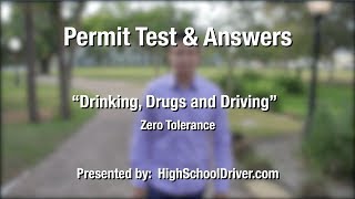 Drinking and Driving  Zero Tolerance - Florida Permit Test