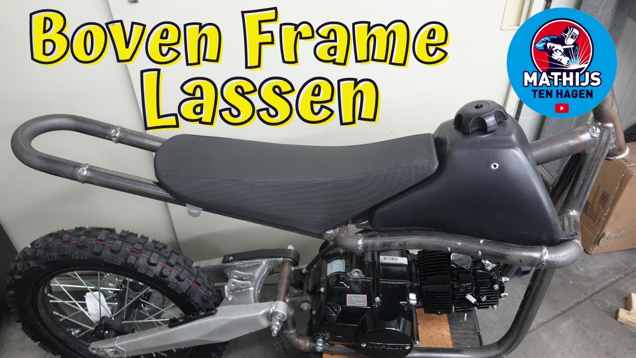 Pitbike/Crossbrommer bouwen #Deel5 boven frame lassen - YouTube