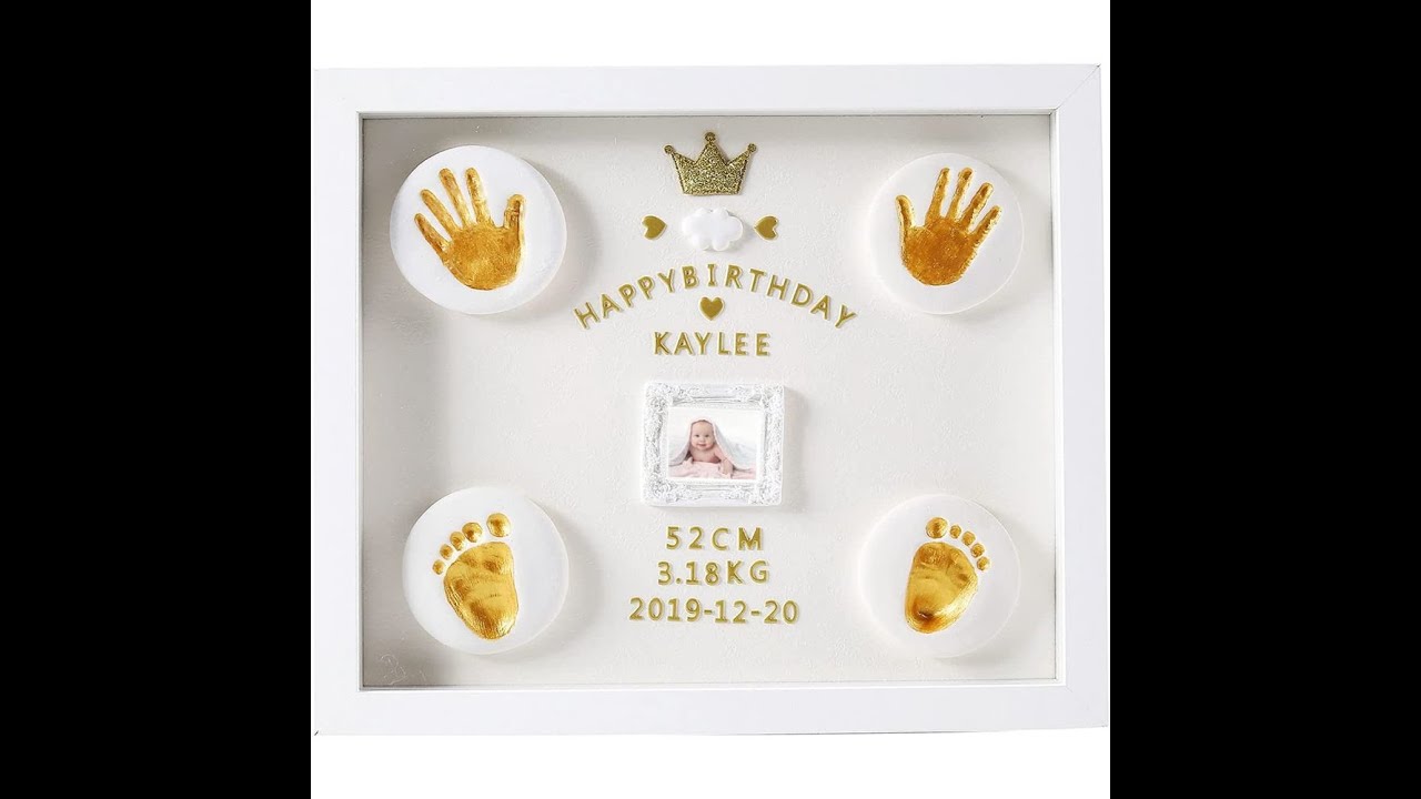 Babies Bloom DIY Baby Handprint Footprint Ornament Keepsake Kit| Baby Nursery Memory Art Kit