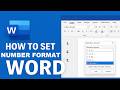 How to Set Number Format In Word | How to Change Number Format in MS Word | Format Numbers in Word
