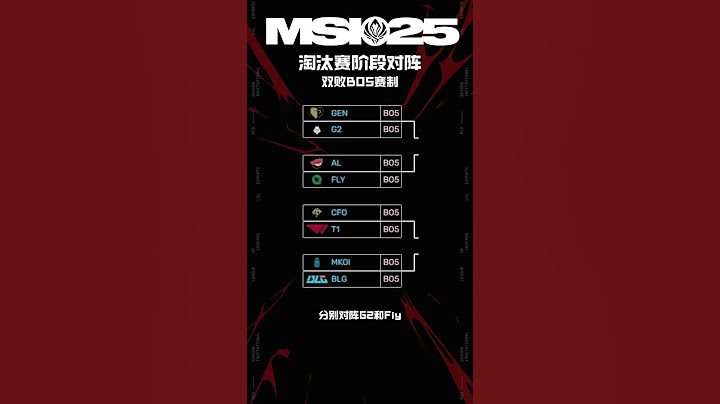 MSI淘汰赛对阵出炉，BLG与T1一个半区 #faker #blg #T1 #lck