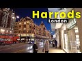 Harrods London UK NIGHT Walk 2022