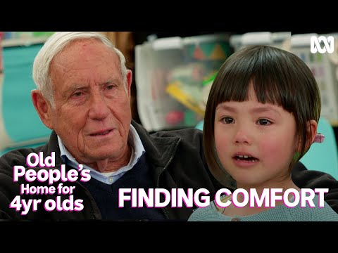 4 year old Aika finds comfort in her 82 year old friend John | Old People&rsquo;s Home For 4 Year Olds