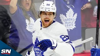 Maple Leafs William Nylander Buries Breakaway Goal In Opening Minute Vs. Flames