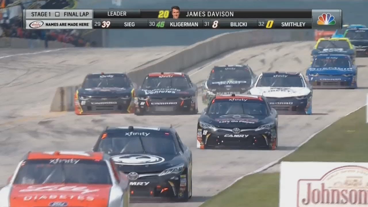 NASCAR Xfinity Series 2017. Road America. Stage 1 Last Laps YouTube