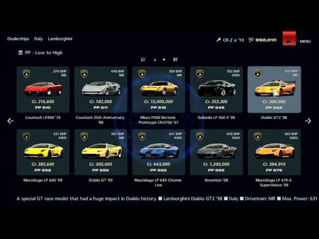 Gran Turismo 6: Lista com todos os 1197 carros