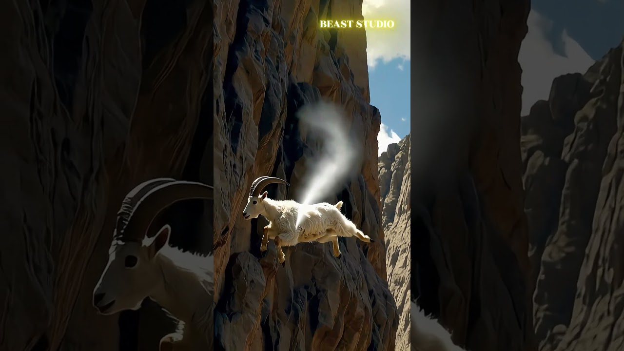 Goat's Pop-Powered Ascent: A Comical Climb Through Thin Air! 🐐🎵🌈
